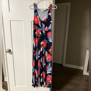 Boden Women's Maxi Dress - Navy, Red, and White Floral